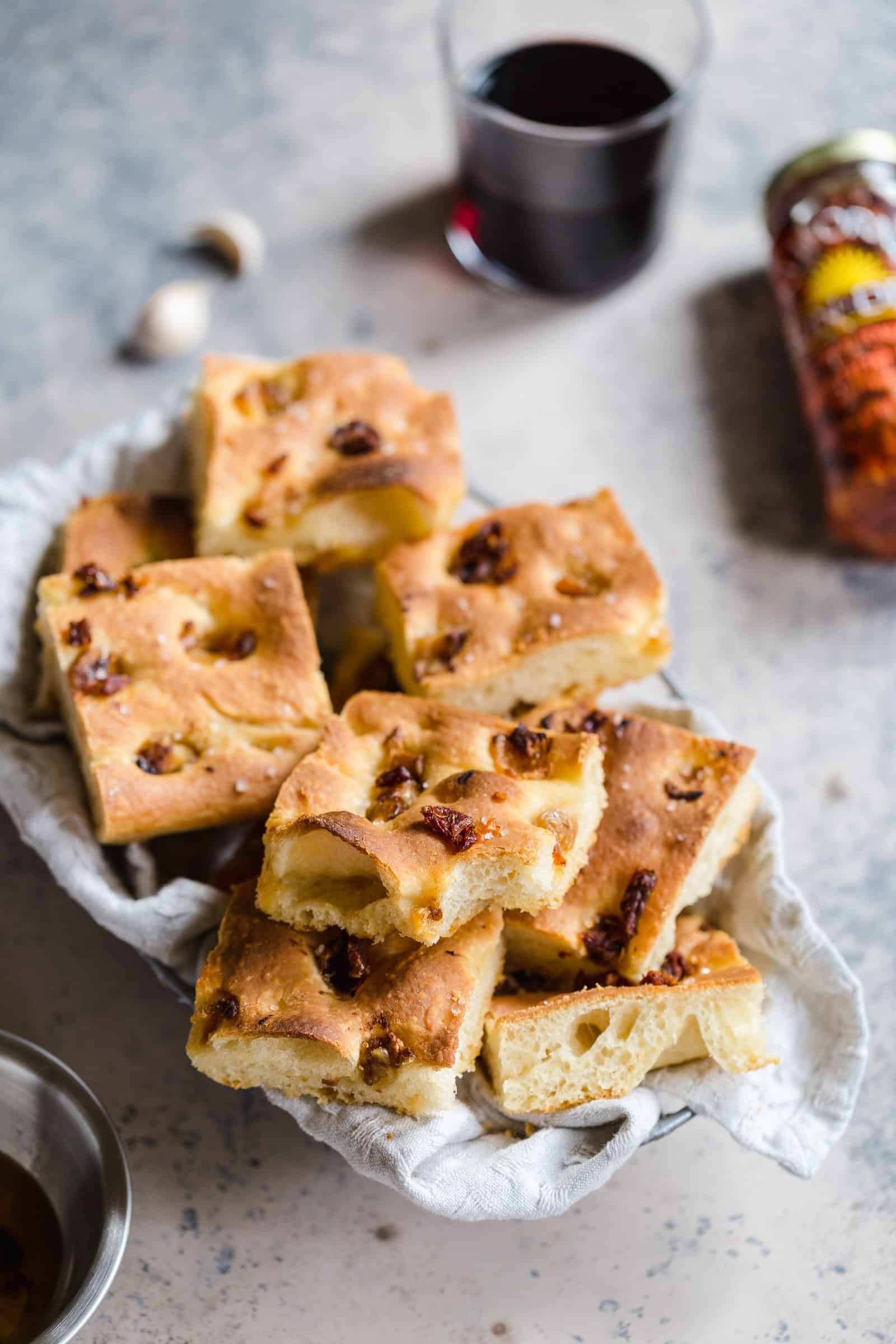 Roasted Garlic and SunDried Tomato Focaccia Well Seasoned Studio