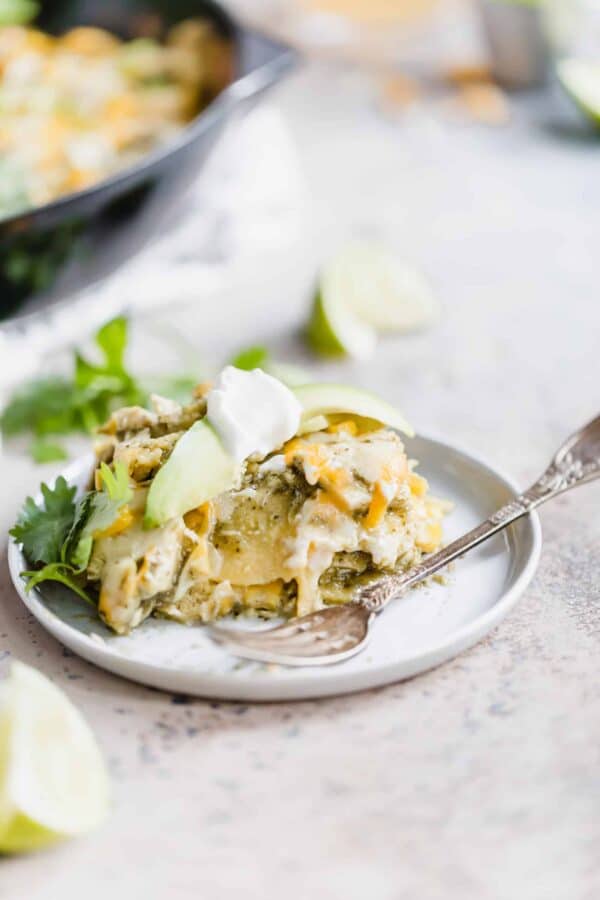 35Minute Skillet Turkey Enchilada Skillet (For Thanksgiving Leftovers