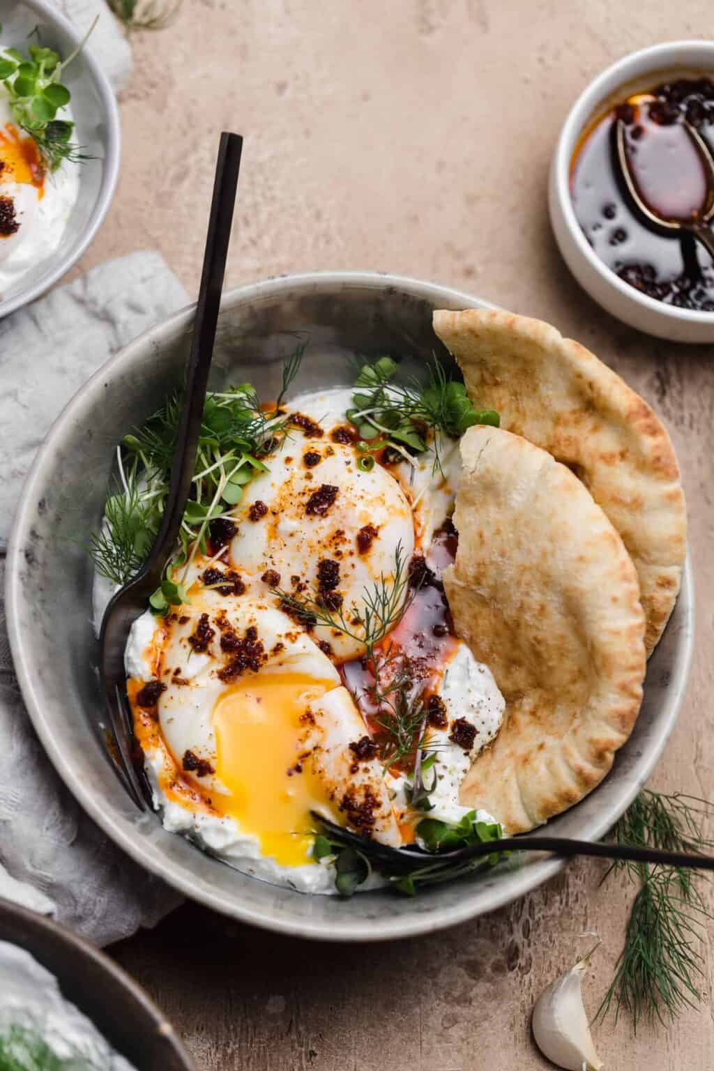 20Minute Turkish Eggs with Herbed Yogurt (Çılbır) Well Seasoned Studio