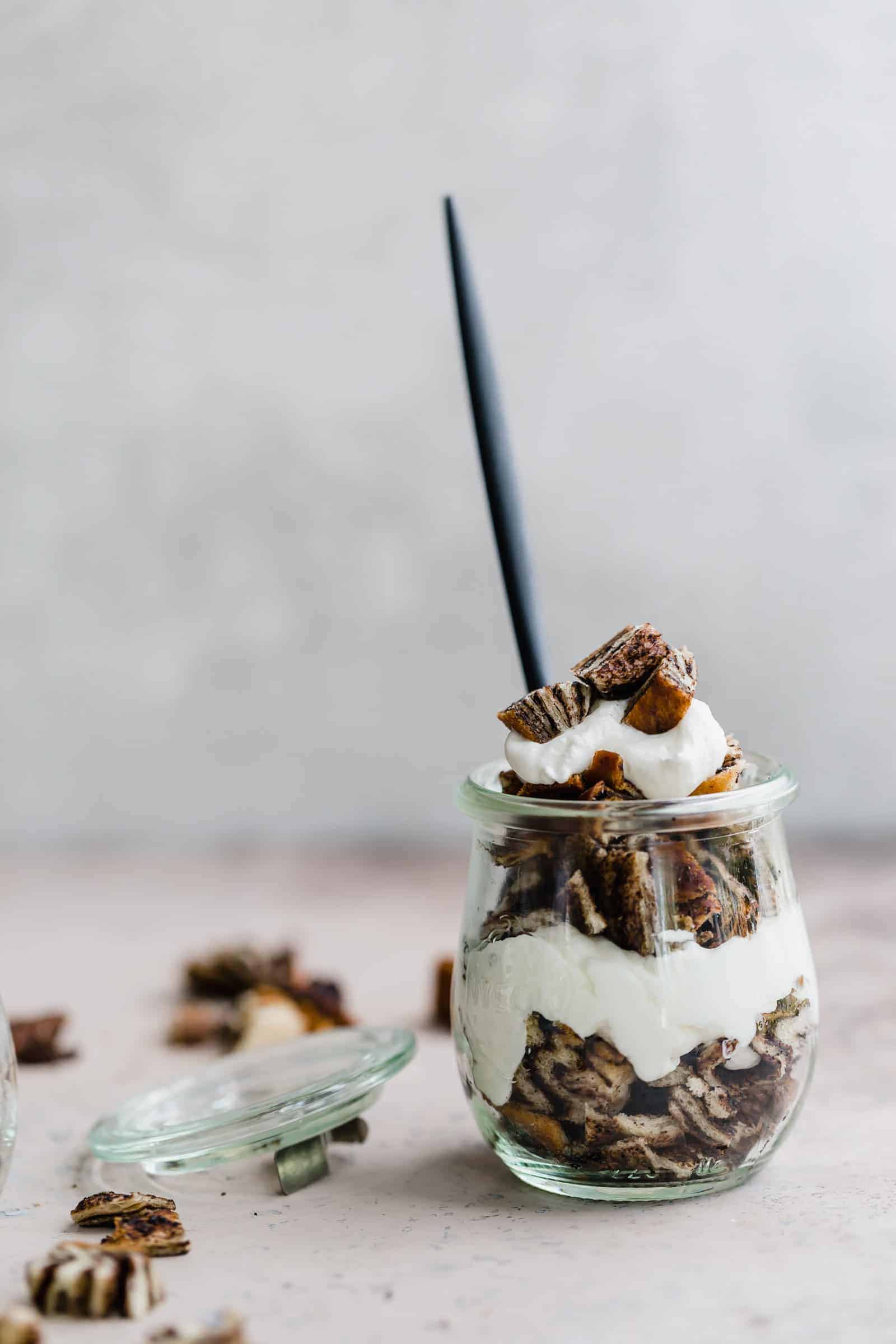 Chocolate Babka Parfaits with Homemade Whipped Cream