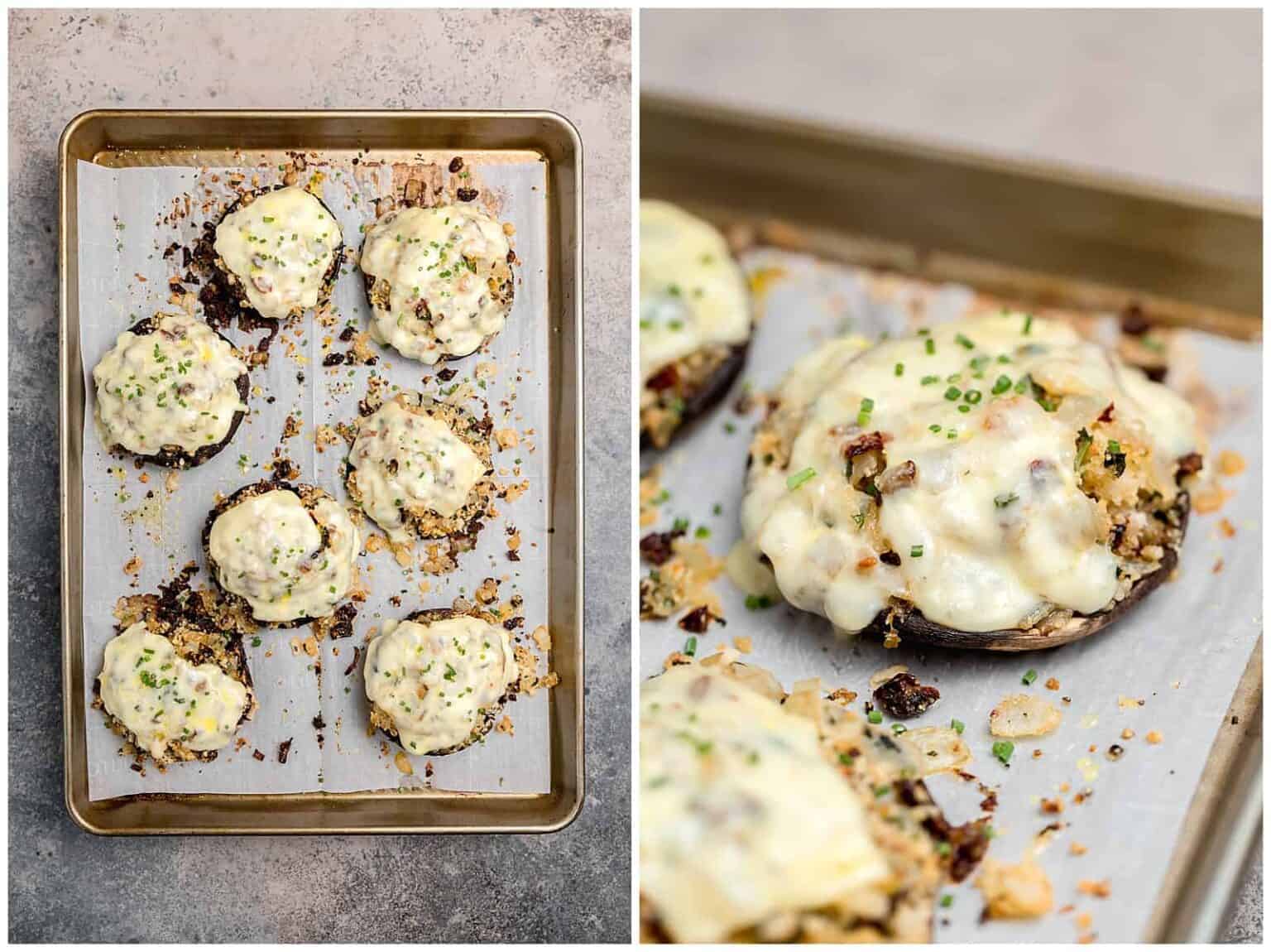 Stuffed Portobello Mushrooms with Cheesy Breadcrumb Filling Well