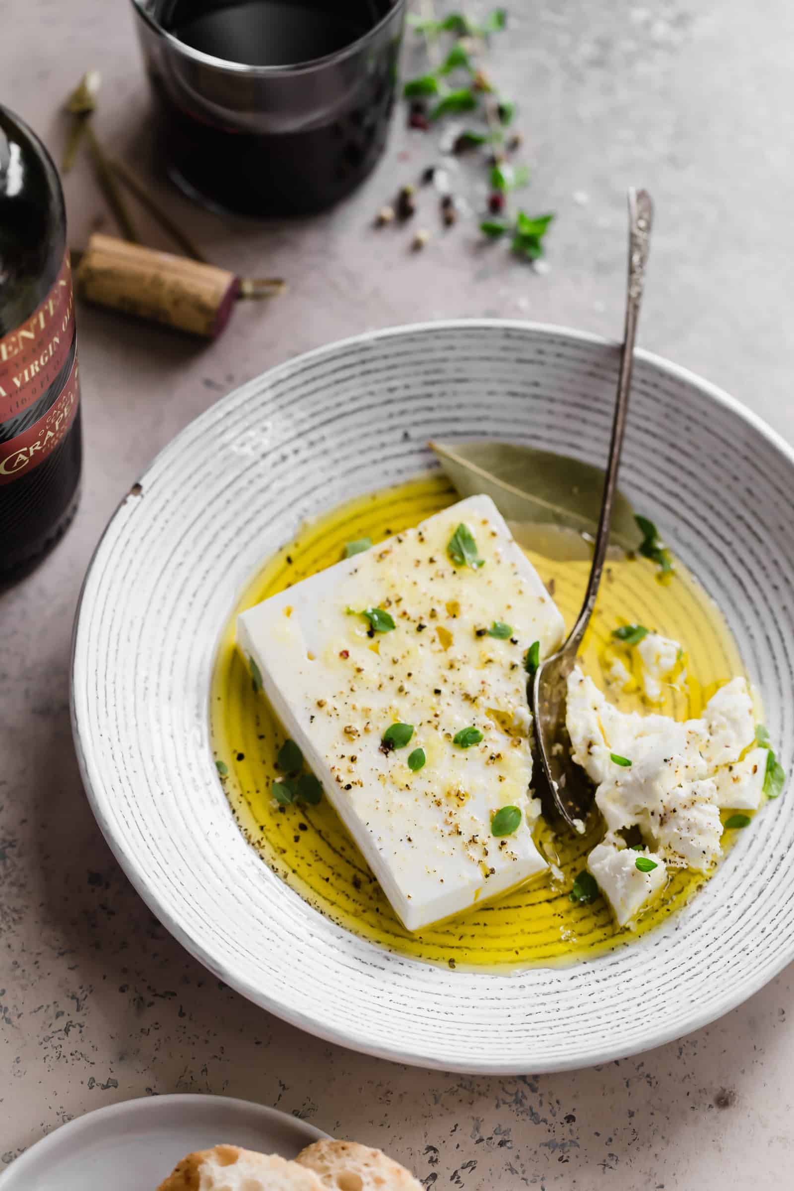 5-Minute No-Cook Marinated Feta Appetizer