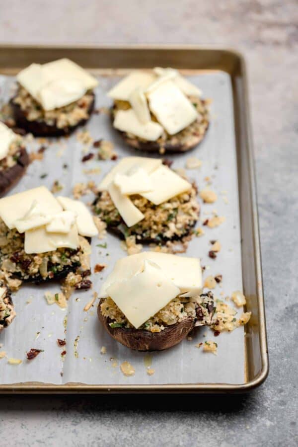 Stuffed Portobello Mushrooms with Cheesy Breadcrumb Filling Well