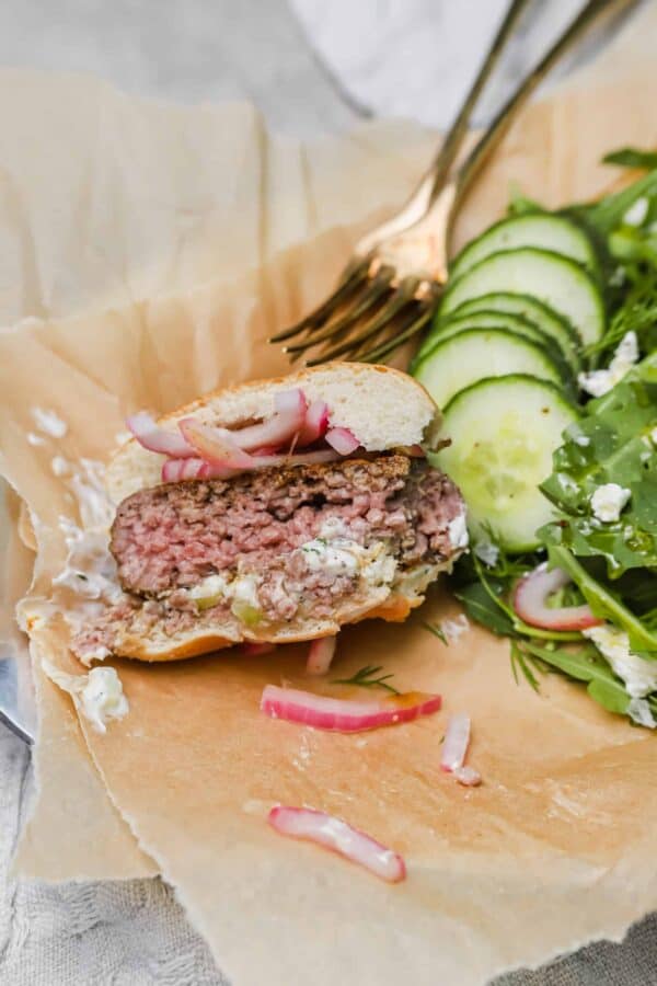 Juicy Lamb Burgers with Herbed Yogurt Sauce Well Seasoned Studio
