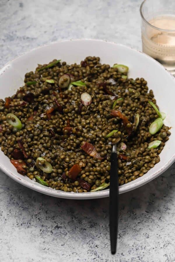 Warm French Lentil Salad with Crispy Bacon Well Seasoned Studio