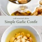 Garlic confit pinterest graphic.