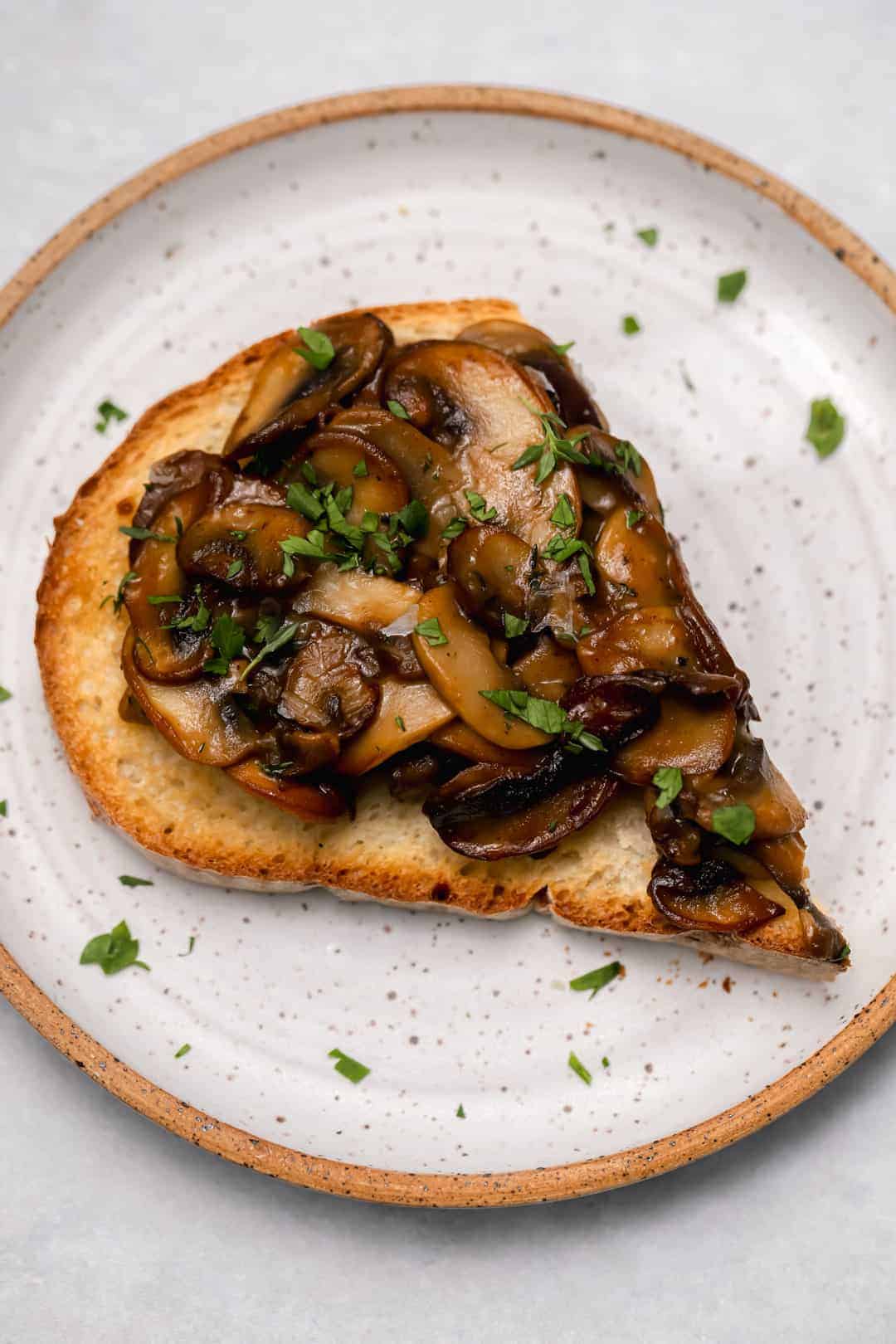 Rich, Buttery Mushrooms On Toast