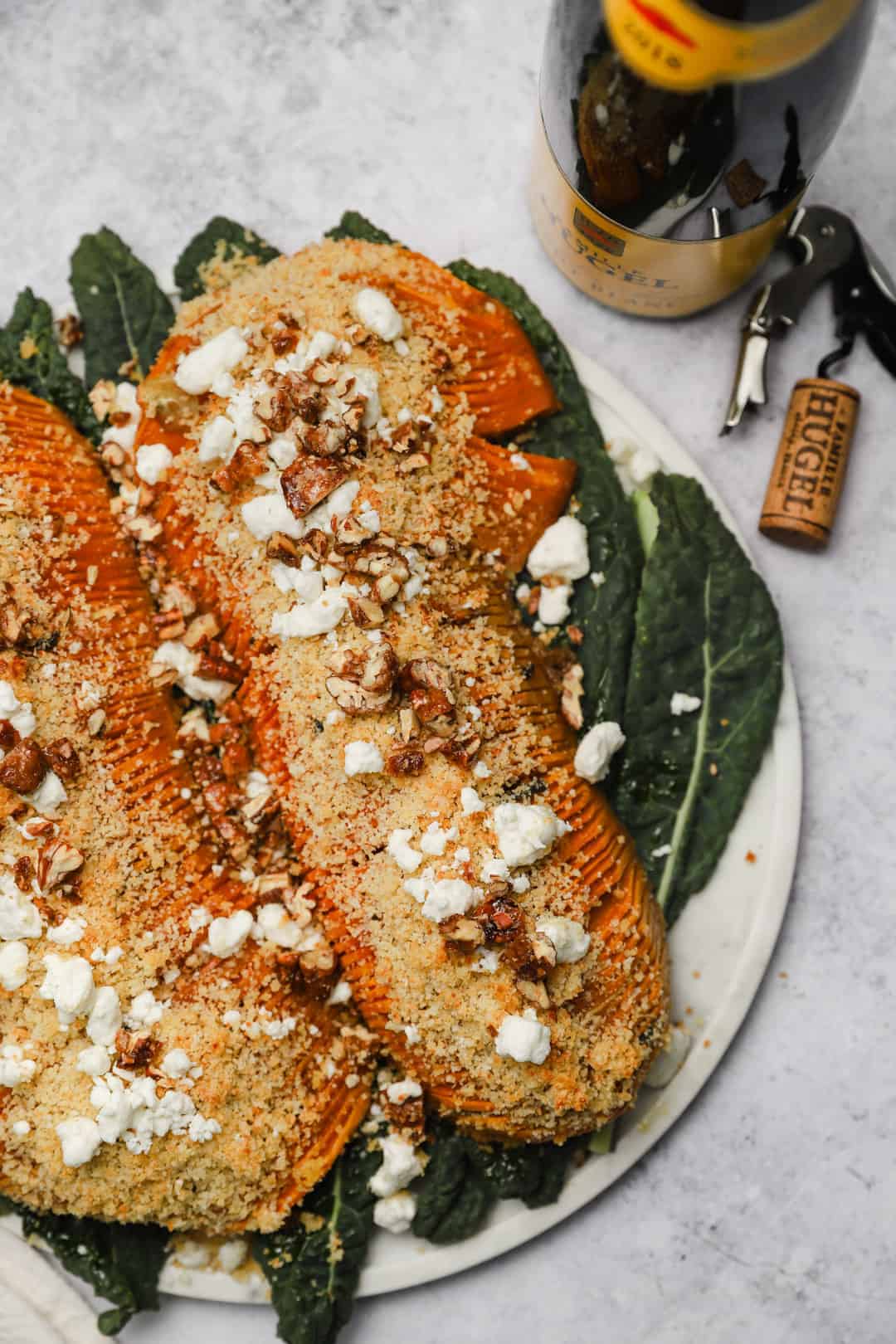 Hasselback Butternut Squash with Apple Cider Glaze