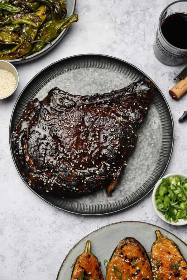 Sesame Ribeye Sesame-Marinated Cast Iron Ribeye - Well Seasoned Studio