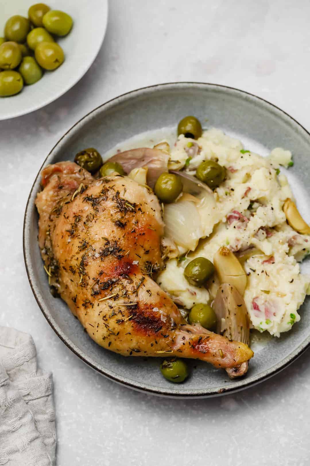 Oven-Roasted Chicken Provençal with Green Olives