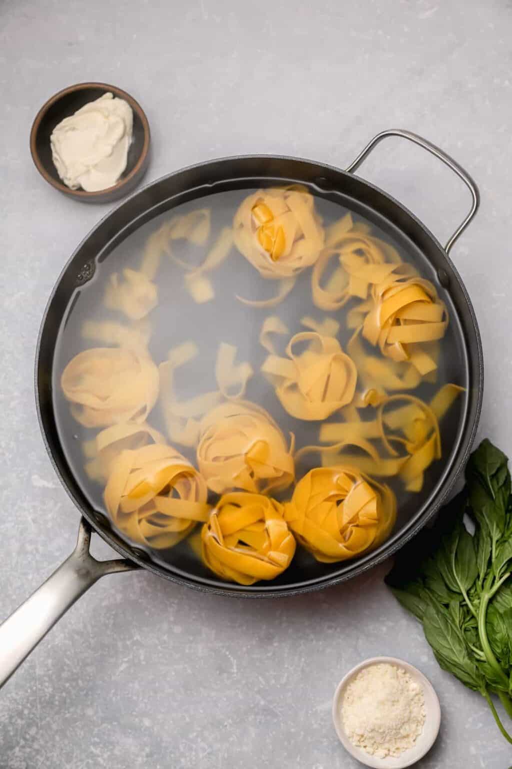 Pappardelle Pasta with Corn & Basil Cream Sauce Well Seasoned Studio