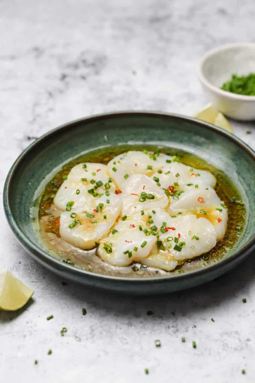 Scallop Crudo with Soy and Ginger Well Seasoned Studio