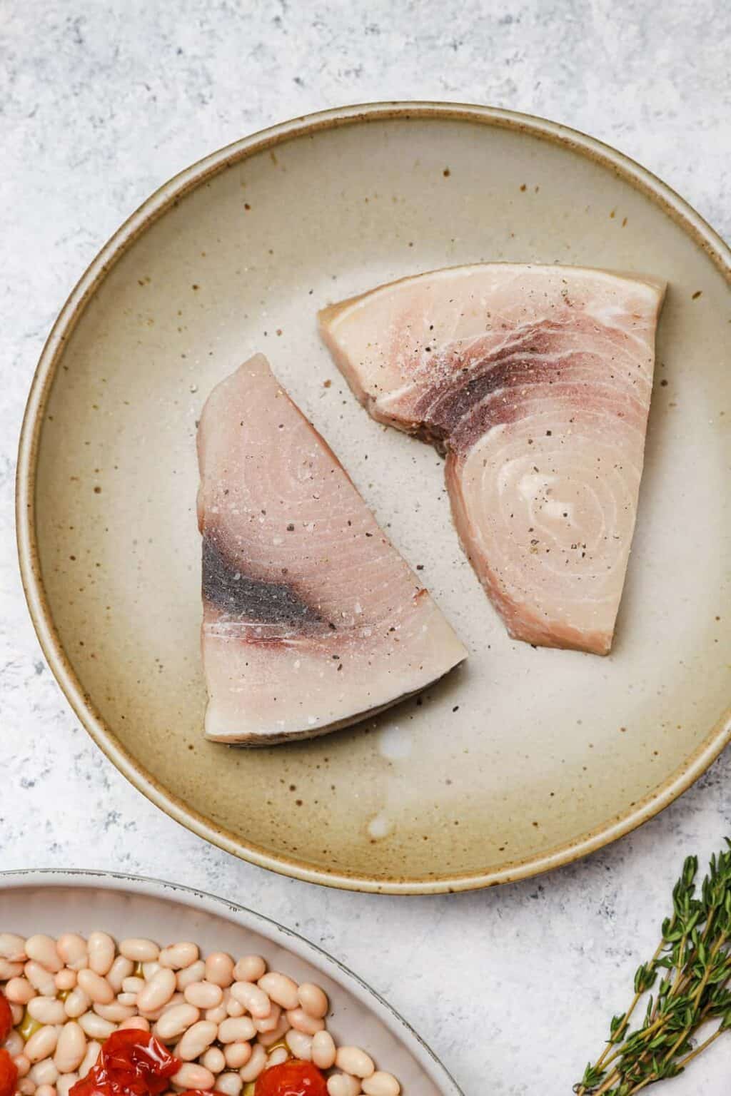 Baked Swordfish with Tomatoes & Corn with Confit Tomatoes Well