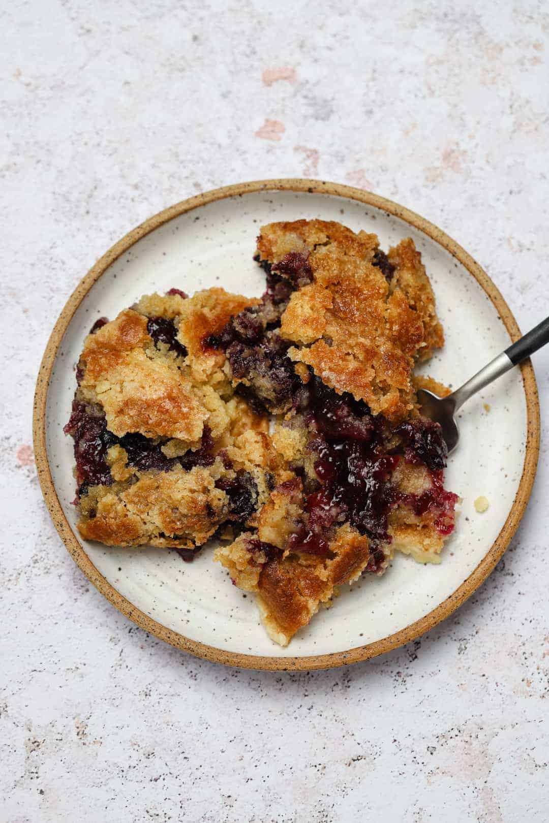 Buttery Blueberry Dump Cake with Boxed Cake Mix