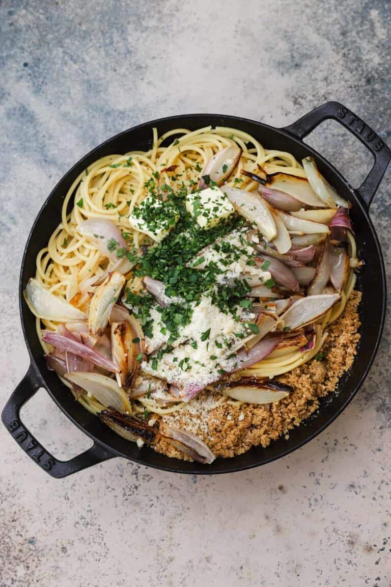 Caramelized Shallot Pasta {With Pangrattato} Well Seasoned Studio