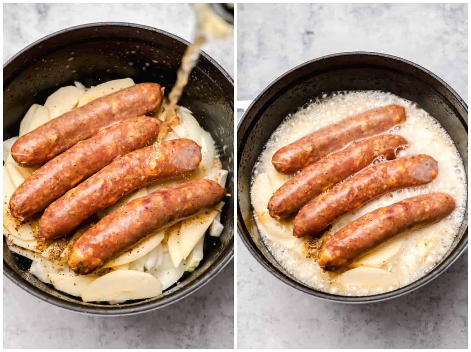 Juicy BeerBraised Brats For Oktoberfest Well Seasoned Studio