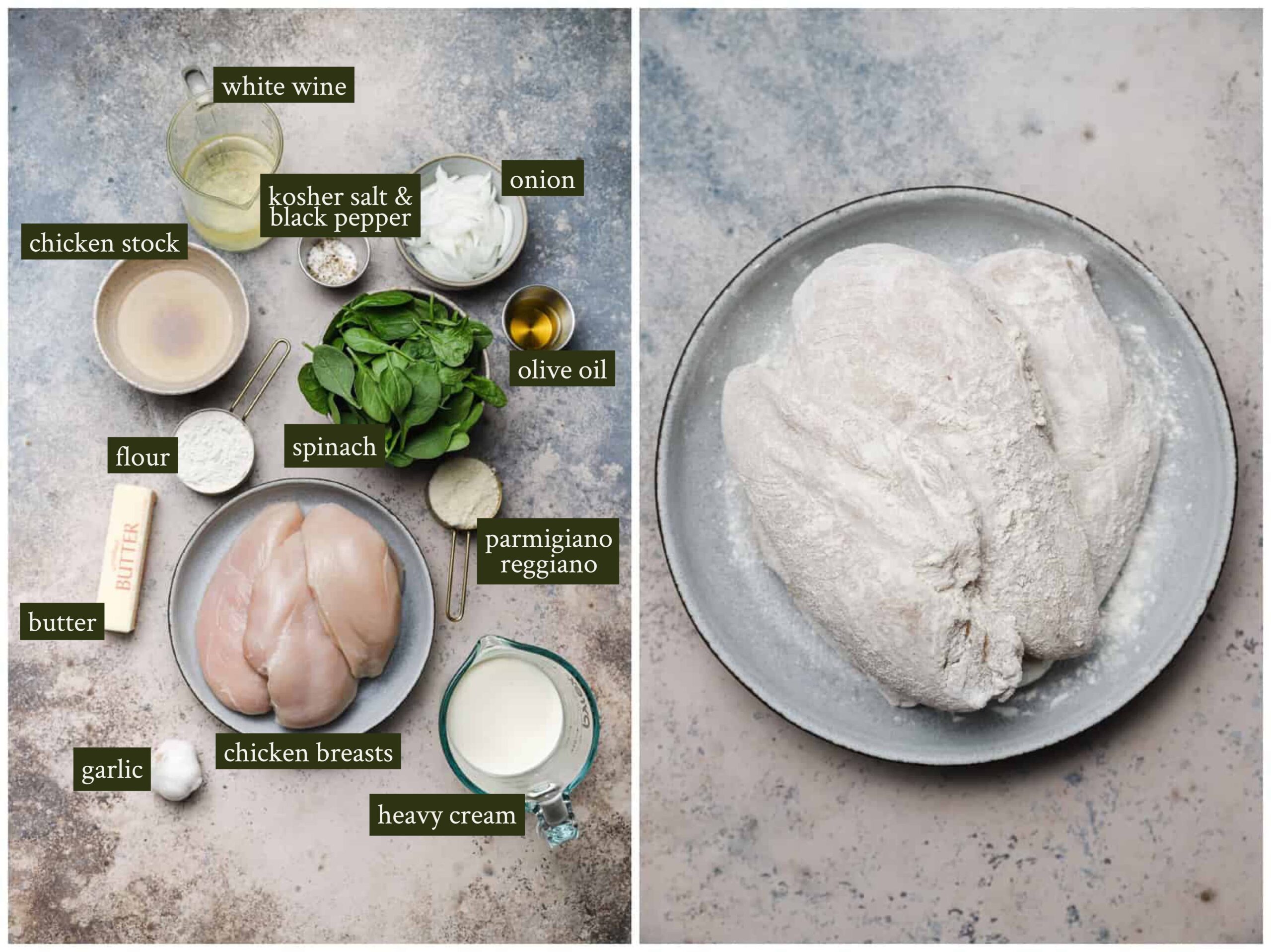 Chicken florentine ingredients