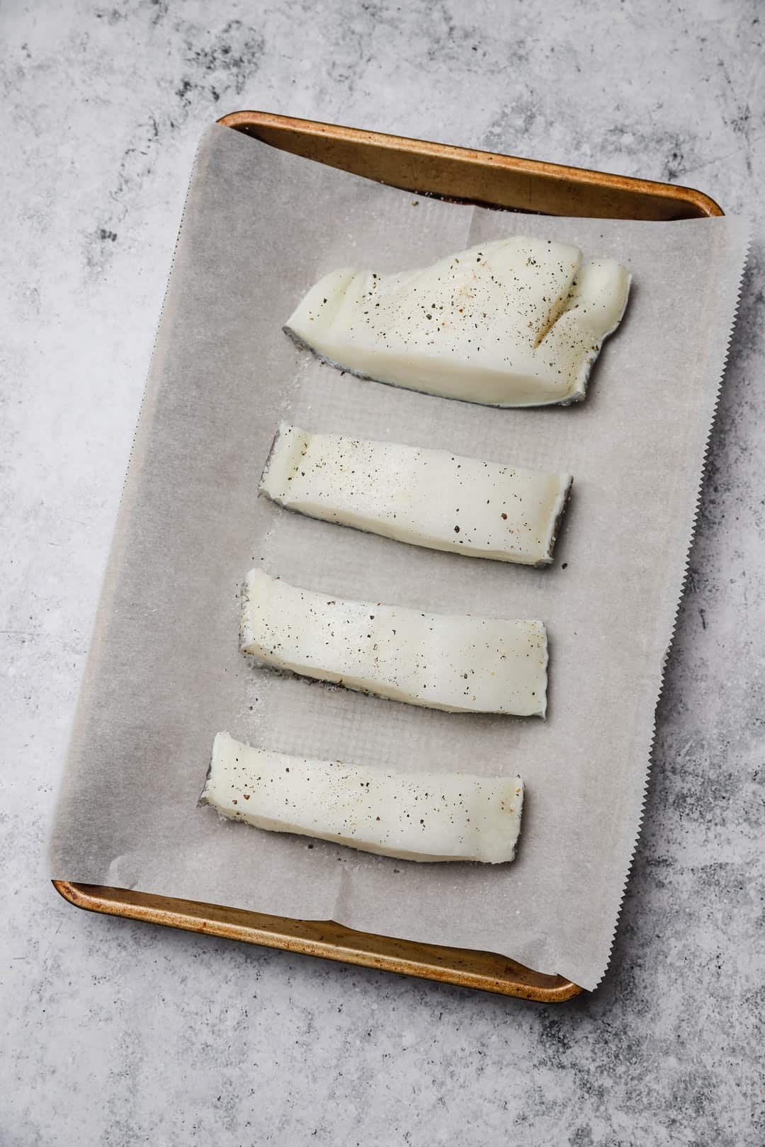 Seasoned Chilean sea bass filets