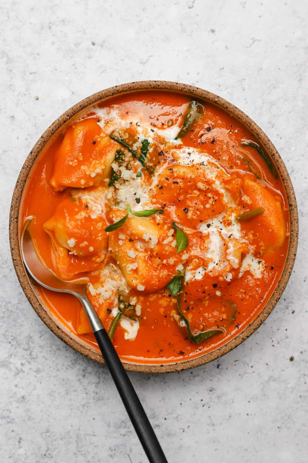 Creamy Chicken Tortellini Soup with Rotisserie Chicken