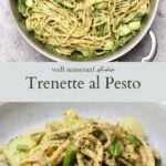 Trenette al Pesto pinterest graphic.