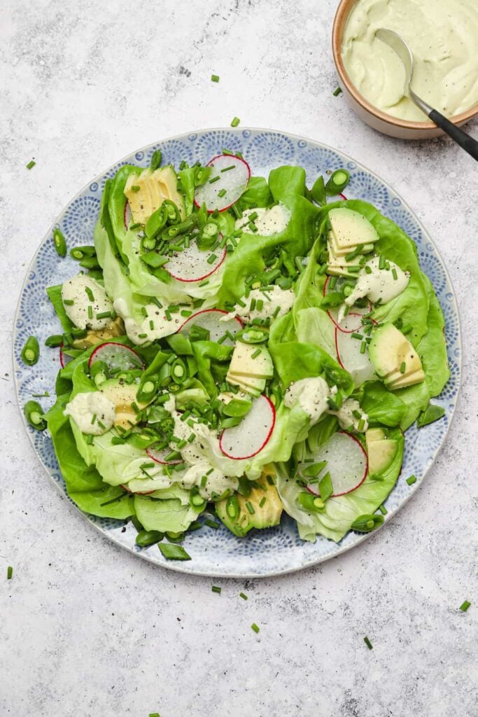 Butter Lettuce Salad {Creamy Avocado Dressing} Well Seasoned Studio