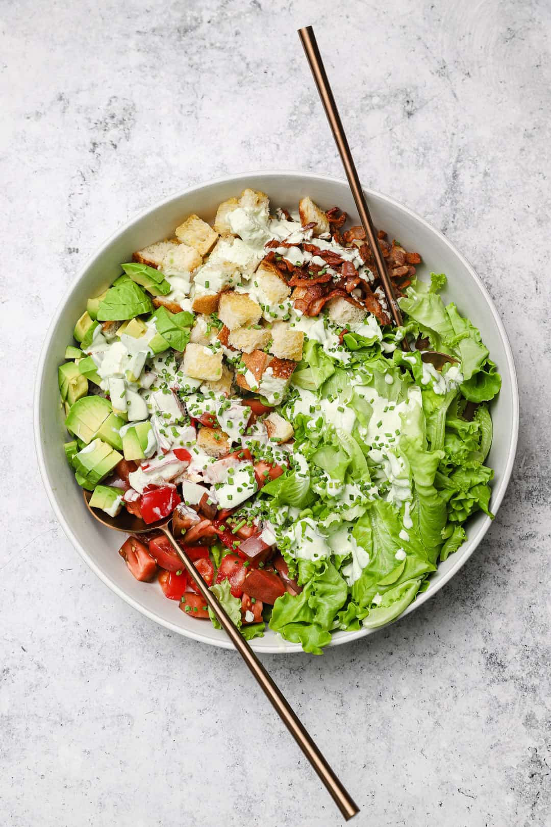 Crispy BLT Salad with Creamy Tarragon Dressing