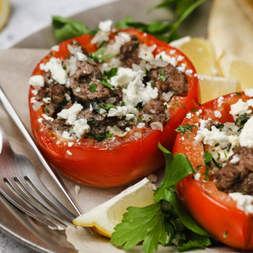 Baked Stuffed Tomatoes with Ground Lamb & Rice Well Seasoned Studio