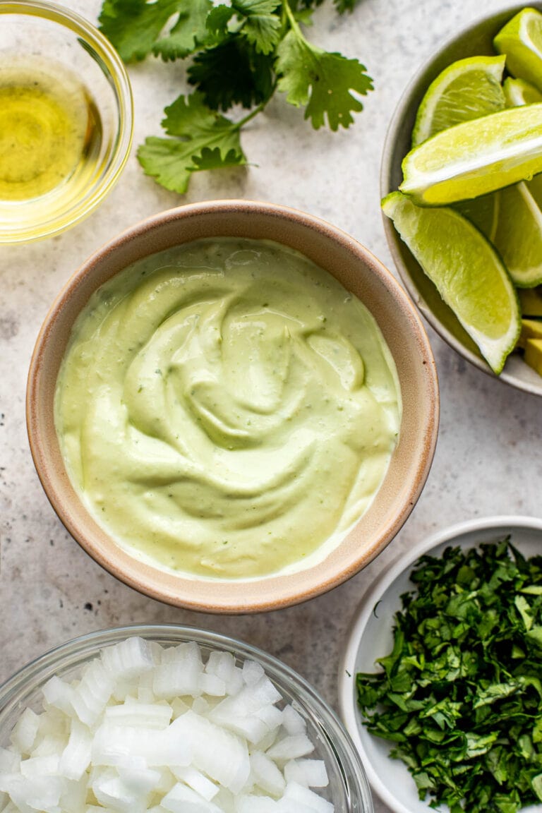 The Creamiest Avocado Crema For Tacos Salads More Well Seasoned