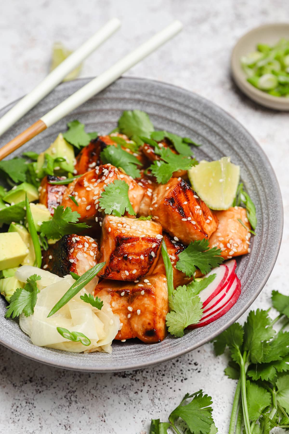 Quick-Broiled Miso Salmon Bites for Rice Bowls