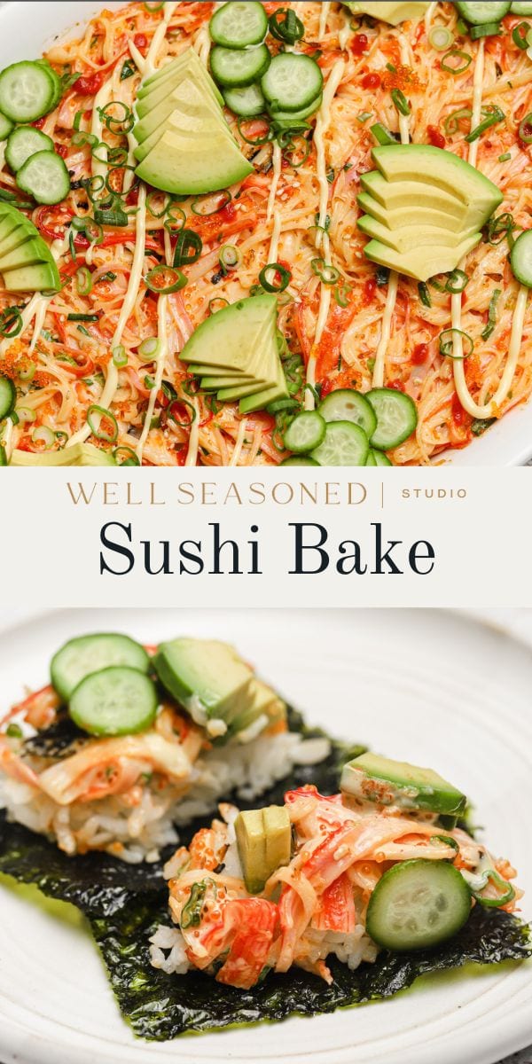 Viral Sushi Bake Recipe with Kani Salad - Well Seasoned Studio