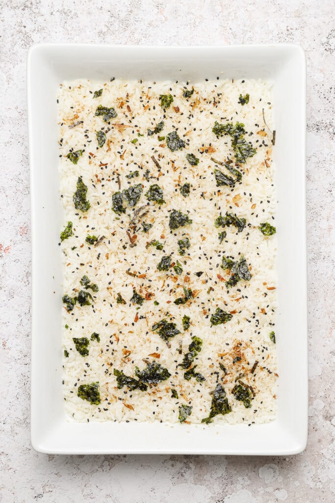 Viral Sushi Bake Recipe with Spicy Kani Salad - Well Seasoned Studio