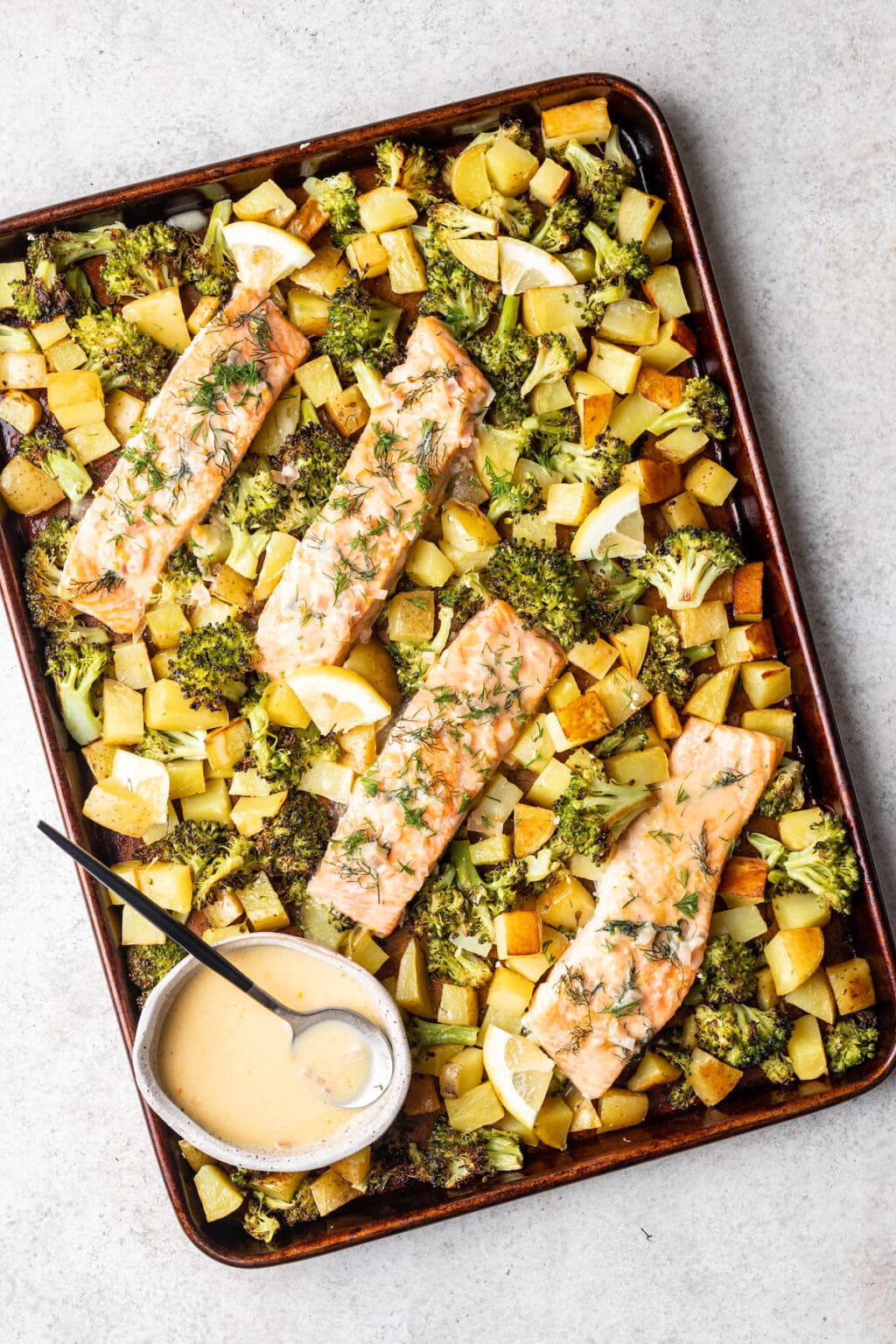 Sheet Pan Salmon with Roasted Broccoli & Potatoes Well Seasoned Studio