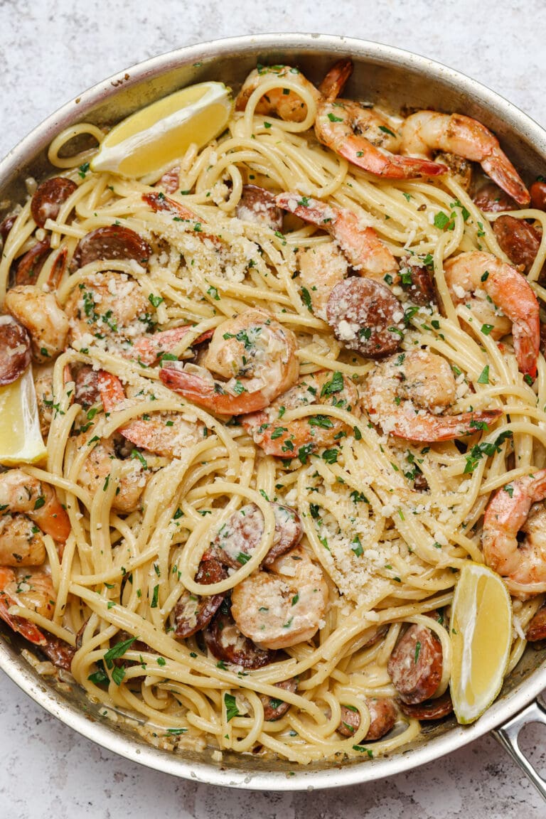 Creamy Cajun Shrimp Pasta with Andouille Sausage Well Seasoned Studio