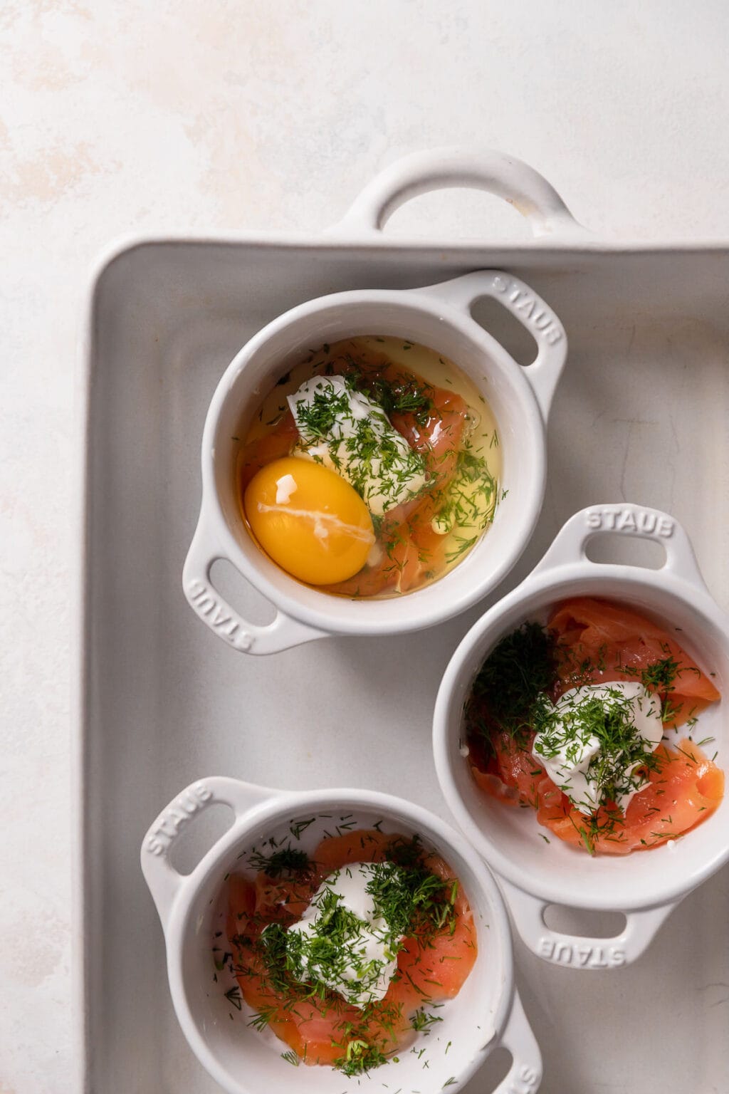 Eggs en Cocotte (Baked Eggs with Smoked Salmon) Well Seasoned Studio