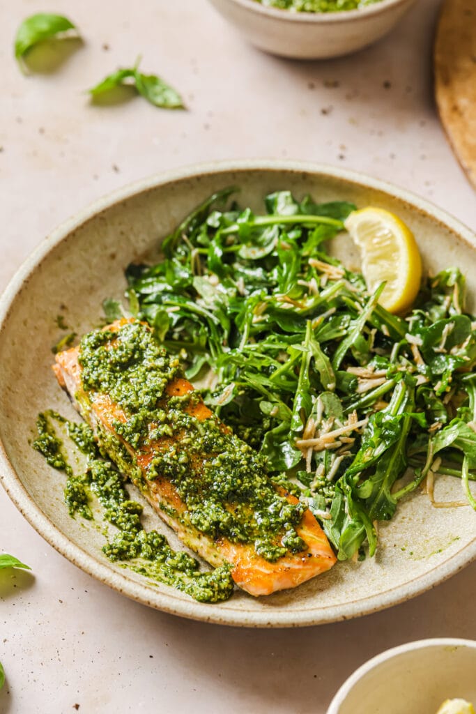 25Minute Pesto Salmon (with any type of pesto!) Well Seasoned Studio