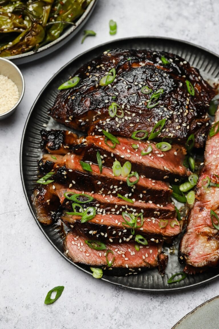 Sesame Ribeye Sesame-Marinated Cast Iron Ribeye - Well Seasoned Studio