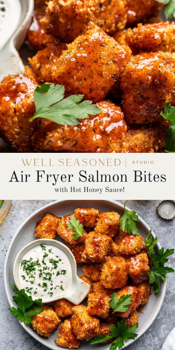 30Minute Air Fryer Salmon Bites with Hot Honey Well Seasoned Studio