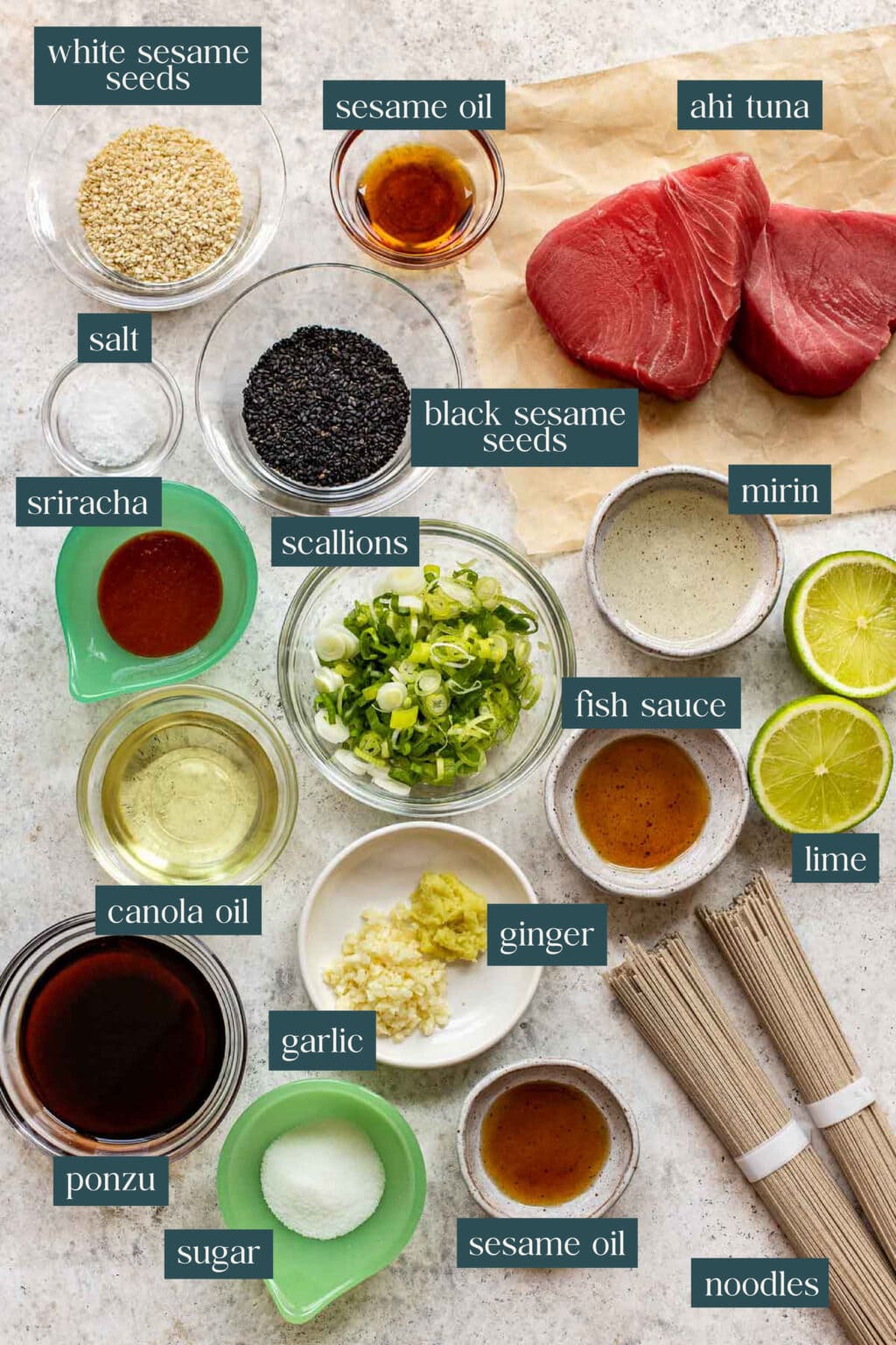 25Minute Seared Tuna Noodle Bowls Well Seasoned Studio