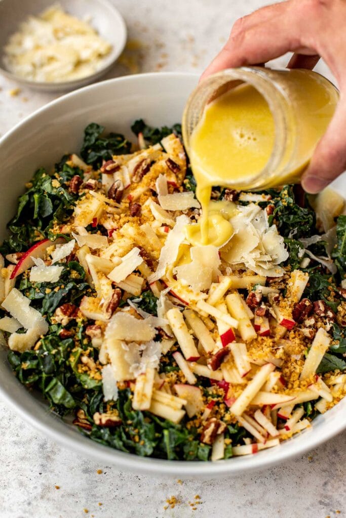 Crunchy Kale Salad With Apple And Pecans Well Seasoned Studio