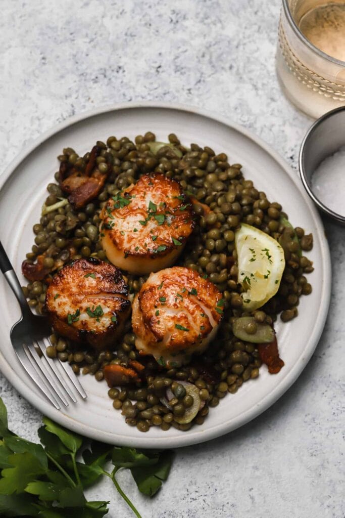 Warm French Lentil Salad with Crispy Bacon Well Seasoned Studio