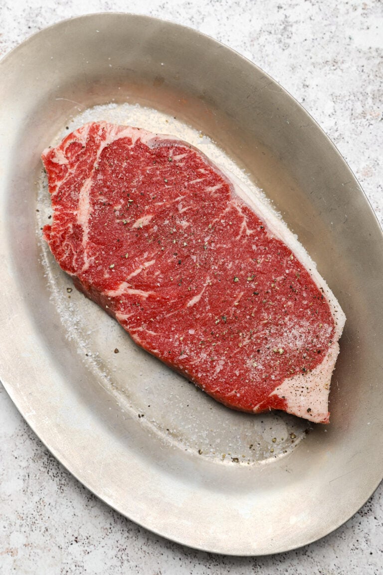 Pan Seared NY Strip Steak with Salsa Verde Well Seasoned Studio