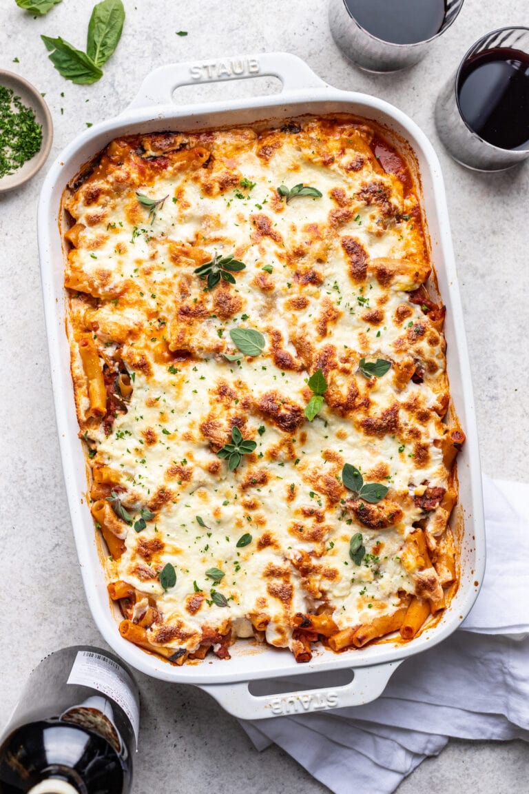 Cheesy OvenBaked Ziti with Ricotta & Sausage Well Seasoned Studio