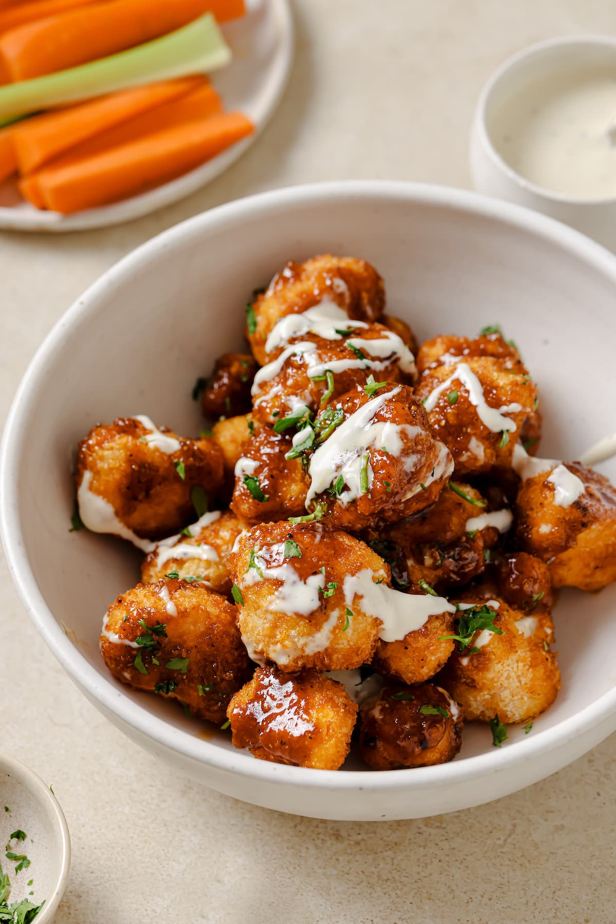 Crispy Oven-Roasted Nashville Hot Honey Cauliflower