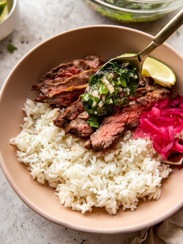 Easy Skirt Steak Rice Bowls Well Seasoned Studio