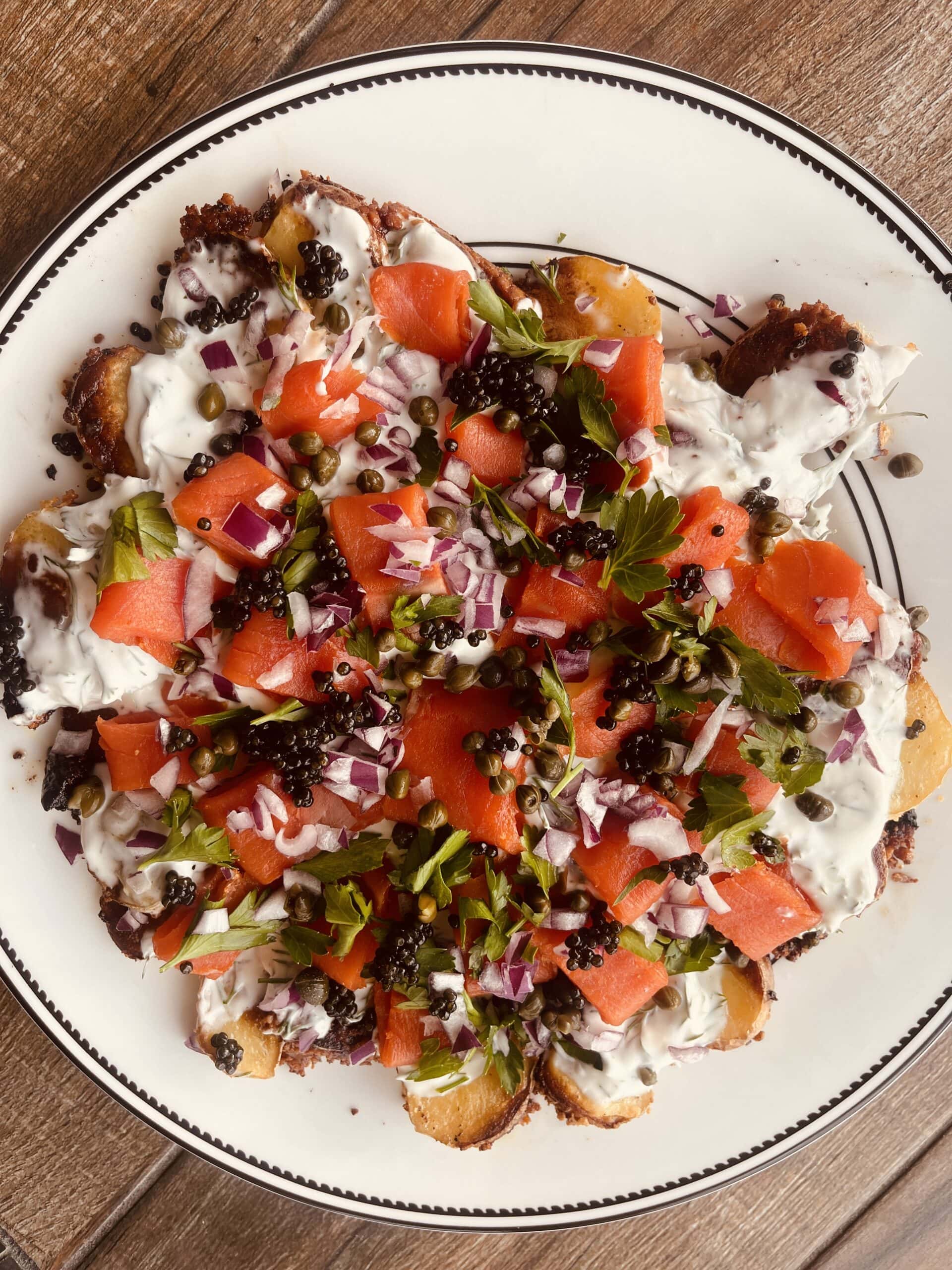 Crispy Potato Galette with Smoked Salmon & Crème Fraîche - Well