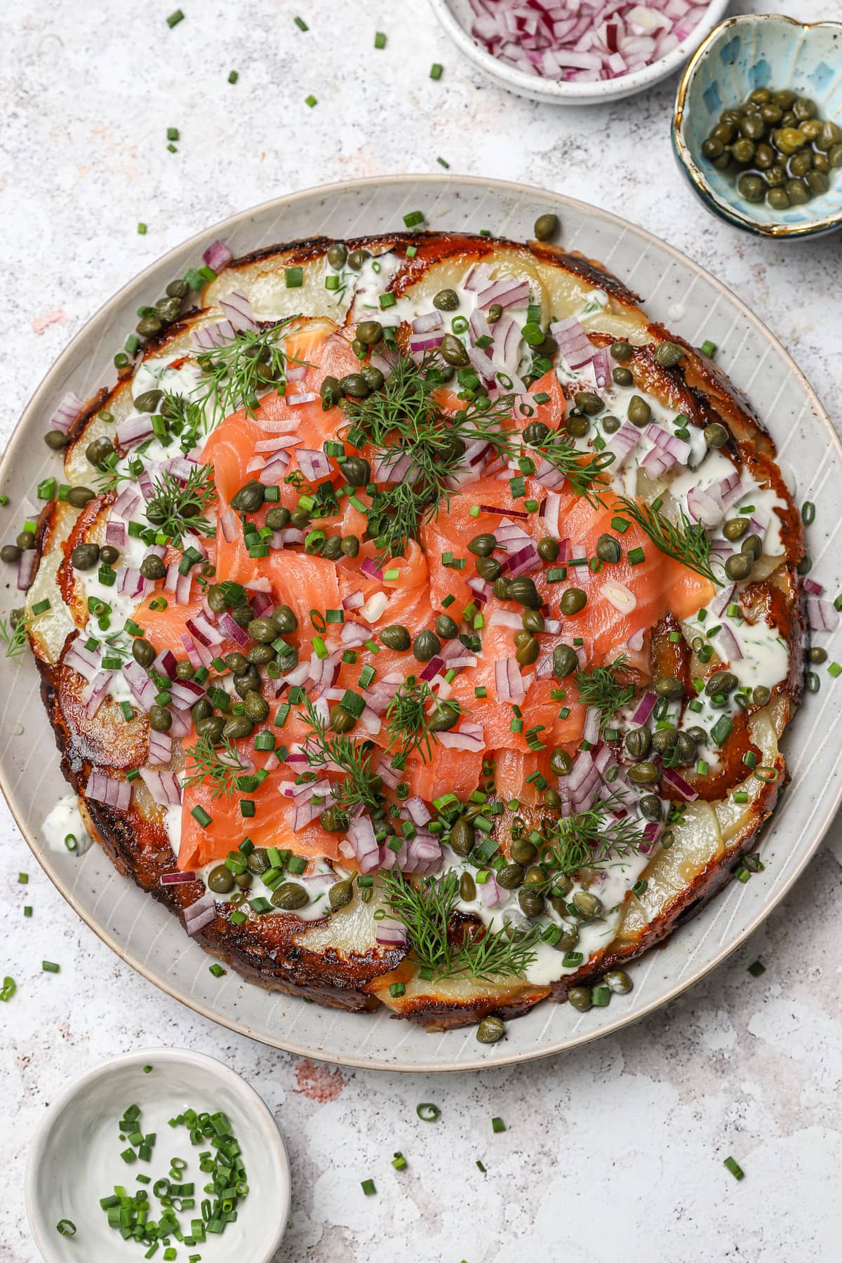 Crispy Potato Galette with Smoked Salmon & Crème Fraîche - Well