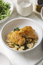 25-Minute Crispy Chicken Thighs with Butter Beans - Well Seasoned Studio