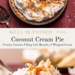 Coconut Cream Pie pinterest graphic.