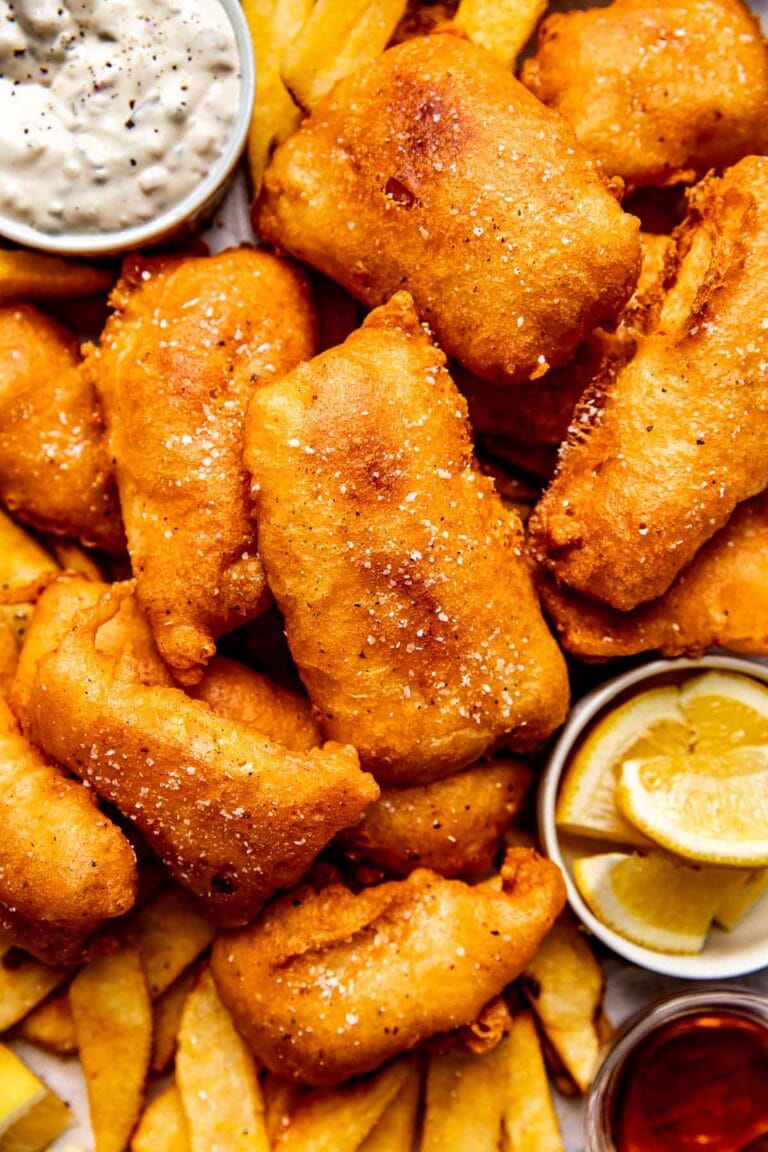 Crispy Beer Battered Cod with Malt Vinegar - Well Seasoned Studio