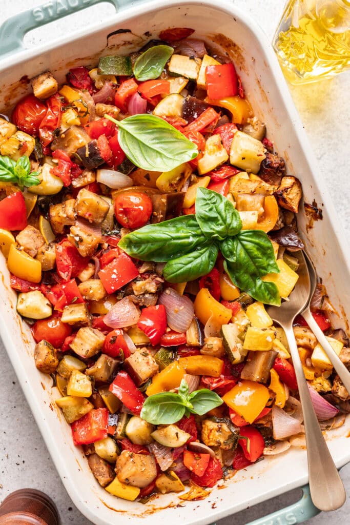 Oven-baked ratatouille.